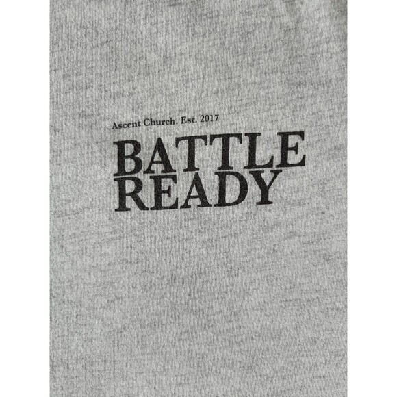 Religious T-Shirt Men's Large Lion Gray Short Sleeve - Picture 5 of 8